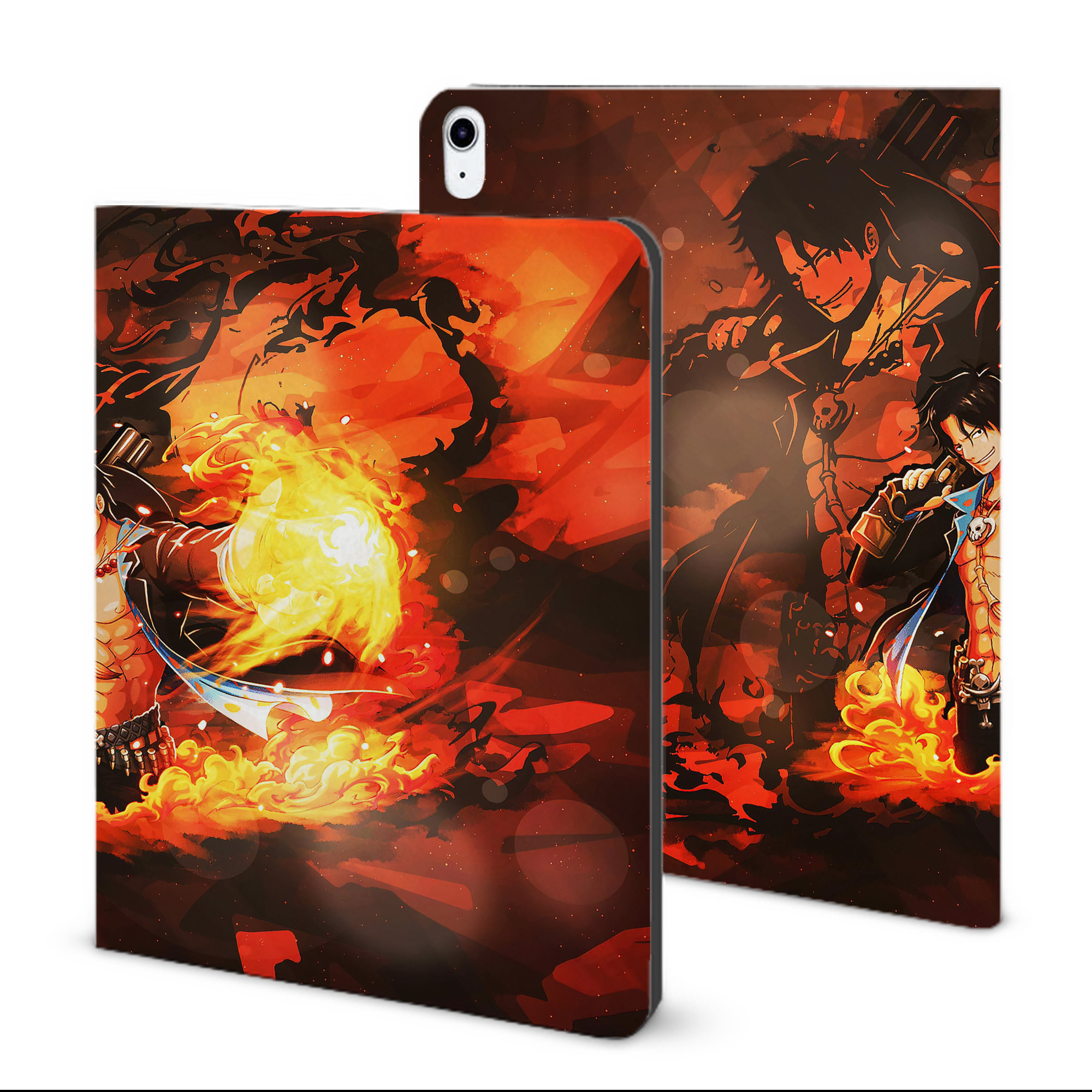 ワンピース ONE PIECE IPad ケース ブック型 PUレザー TPU 耐衝撃 軽量 薄型 ペン収納なし 全面保護 IPad 各モデル対応